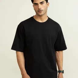 FARROWX Pure Cotton Solid Men Oversized T-shirt-picture-29