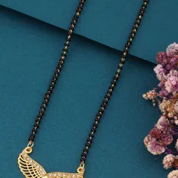 Bhanu diam Gold-Plated Brass Mangalsutra image 2