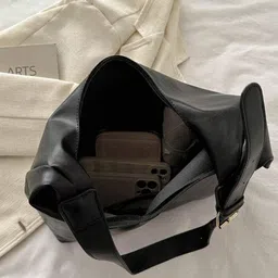 PURPLEHUNT Leather Oversized Swagger Hobo Bag image 2