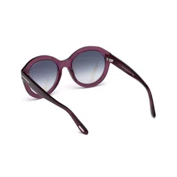 Tom Ford Women Grey Lens & Purple Round Sunglasses with image 2