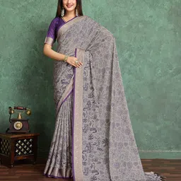 DIVASTRI Floral Printed Saree-picture-28