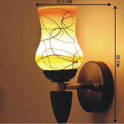 SOMIL Orange Glass Cylinder Wall Lamps image 4