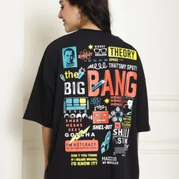 Dreambe Women Typography Printed Fusion Applique T-shirt-image-66