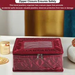 Aura Maroon Set of 2 Regular Jewellery Organiser Organisers image 5