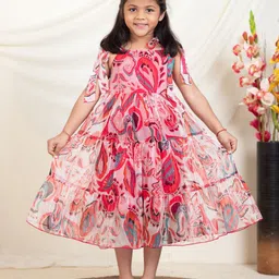 Bugandbees Print A-Line Midi Dress image 3