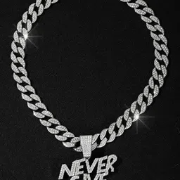 FIMBUL Cubic Zirconia-Studded Pendant With Chain-picture-27