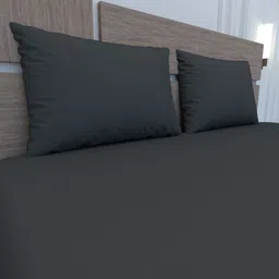 Pure Decor Grey & Grey King Bedsheet with 2 Pillow Covers image 4