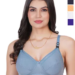 Liigne Pack Of 5 Maternity Full Coverage Solid Bra-picture-14