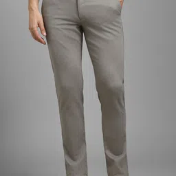 Louis Philippe Sport Men Textured Slim Fit Trousers-image-37