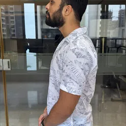 TATER GARMENTS Men New Fit Abstract Printed Spread Collar Casual Shirt image 5