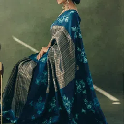 canibani Women Embllished Jacquard Silk Banarasi Saree image 4