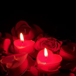 Garden Deco Red & Red 12 pieces Tea Light Candle image 4
