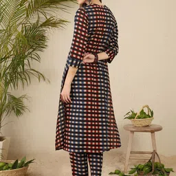 Indo Era Women Regular Pure Cotton Kurta with Trousers image 3