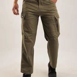 THE BEETEL HOUSE Men Relaxed Fit Heavy Air Cargos Trousers-image-43