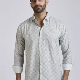 JOHN WATSON Men Slim Fit Opaque Printed Casual Shirt-image-7
