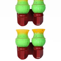 Somil Premium Designer Glass Wall / Night Lamp Elegant & Stylish Dcor Accent for Modern Interiors, color- Green, Yellow, Size, 27.5 X 23.5 X 27.5 CM-image-86