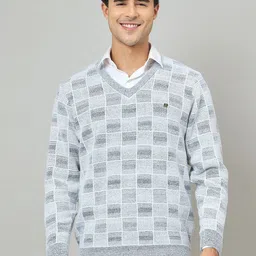 Duke Men Checked Long Sleeves Fashion Sweater-image-14