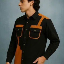 The Roadster Lifestyle Co Colour blocked Cotton Full Sleeve Shirt image 5
