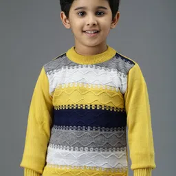 Anixa Boys Pack of 2 Colourblocked Woollen Pullover-image-85