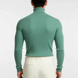 fashlook Men Striped High Neck Long Sleeves Sweatshirt image 2