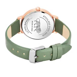 VIRAKTI Women Brass Dial & Leather Wrap Around Straps Analogue Watch image 2