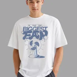 AMIGOS Men Typography Printed Round Neck Cotton Oversized T-shirt-image-19