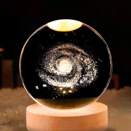 XERGY Transparent Glass Contemporary Spherical Table Lamp image 1