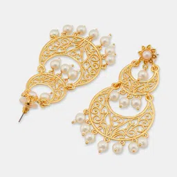 Forever Glam by Pantaloons Crescent Shaped Drop Earrings image 4