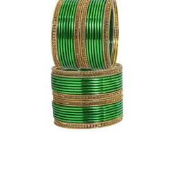 ZULKA Set Of 48 Zircon Stone Studded Bangles image 5