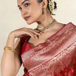 KALINI Woven Design Zari Banarasi Saree image 4