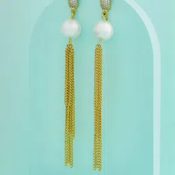 Kushal's Fashion Jewellery Gold-Plated Drop Earrings-picture-23