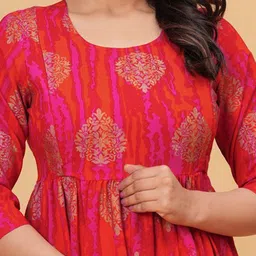 BAESD Floral Printed Maternity Fit & Flare Dress image 4