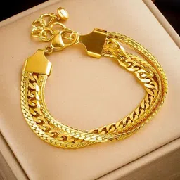 MEENAZ Women American Diamond Antique Gold-Plated Kada Bracelet image 1
