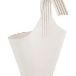 DERVINO 5 Pieces White Hanging Railing Pots Planters image 2