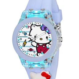 SWADESI STUFF Unisex Kids Dial & Straps Analogue Multi Function Watch MULTI LIGHT PURPLE KITTY-picture-16