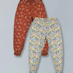 PLUM TREE Girls Pack Of 2 Printed Lounge Pants-picture-25