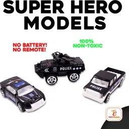 toy cloud Free Wheel Die-Cast 3pcs Police Military Vehicle Set-2 Pcs, 1:64 Scale Model Toy image 3