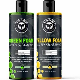 foxcare GREEN + YELLOW COLOUR FOAM CAR SHAMPOO - PRODUCES THICK COLOUR FOAM - 1LITER NET Car Washing Liquid-picture-27