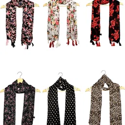 stole mate yours forever Printed Chiffon Women Multicolor Stole, Scarf, Fancy Scarf-picture-20