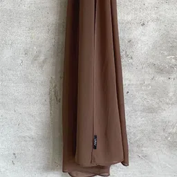 ana Solid Georgette Women Brown Scarf-picture-17