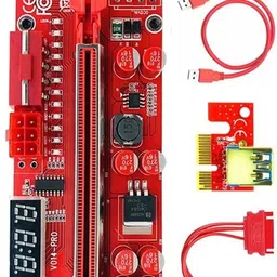 LipiWorld VER-14Pro V014 Pro PCI-E 1X to 16X Pcie Riser for Bitcoin ETH Coin Mining GDDR4 16 GB NVIDIA Chipset 64 bit 120 MHz Graphics Card-picture-28