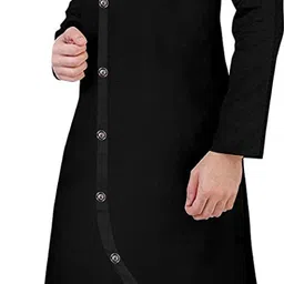 os jeans Men Cotton Blend Kurta Dhoti Pant Set image 3