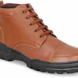 pillaa Genuine Leather Lace-Up Ankle Boots For Men image 5