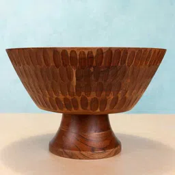 ireka homes Kalash Acacia Wood Multipurpose Bowl image 4