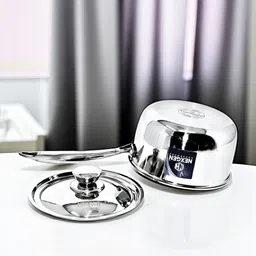 nexgen houseware Tri-Ply Saucepan With Mirror Finish | Casted Handle | Food Grade 304 SS Inside | Sauce Pan 16 cm diameter with Lid 1.8 L capacity image 2