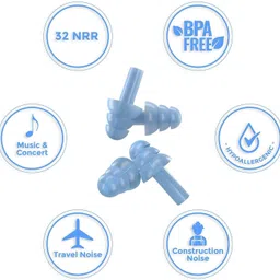 scheibe 12 Pairs Ear Plugs Soft Silica Gel Noise Reduction-Random Color Ear Plug image 4