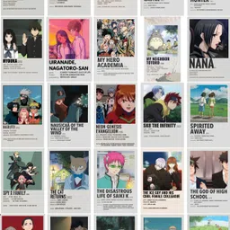 anime verse decor Aesthetic Anime Wall Posters Collage Kit | Pack of 52 A6 (4x6 Inch) Thick Glossy Paper Prints with Free Glue Dots for Bedroom, Dorm & Office Decor Photographic Paper image 1