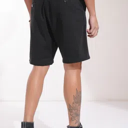 highlander Solid Men Black Regular Shorts image 2