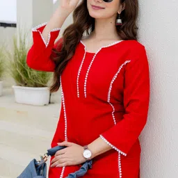 surhi Women Solid Viscose Rayon Straight Kurta-picture-10