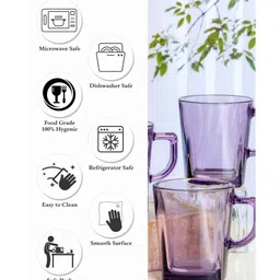 pasabahce Glass Colour Carre Mugs (Set of 6pcs) image 4